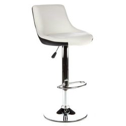 Sgabello design STADY, in pelle sintetica, elegante, base cromata