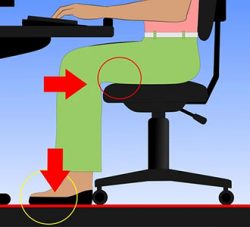 Altezza corretta sedia da ufficio: mantenere un angolo di 90 gradi