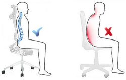Mantenere la postura corretta sulla sedia da ufficio regolando altezza e reclinazione dello schienale