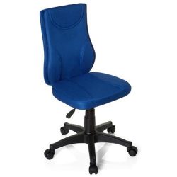 Sedia regolabile per bambini KENY BASE in tessuto blu, forma ergonomica