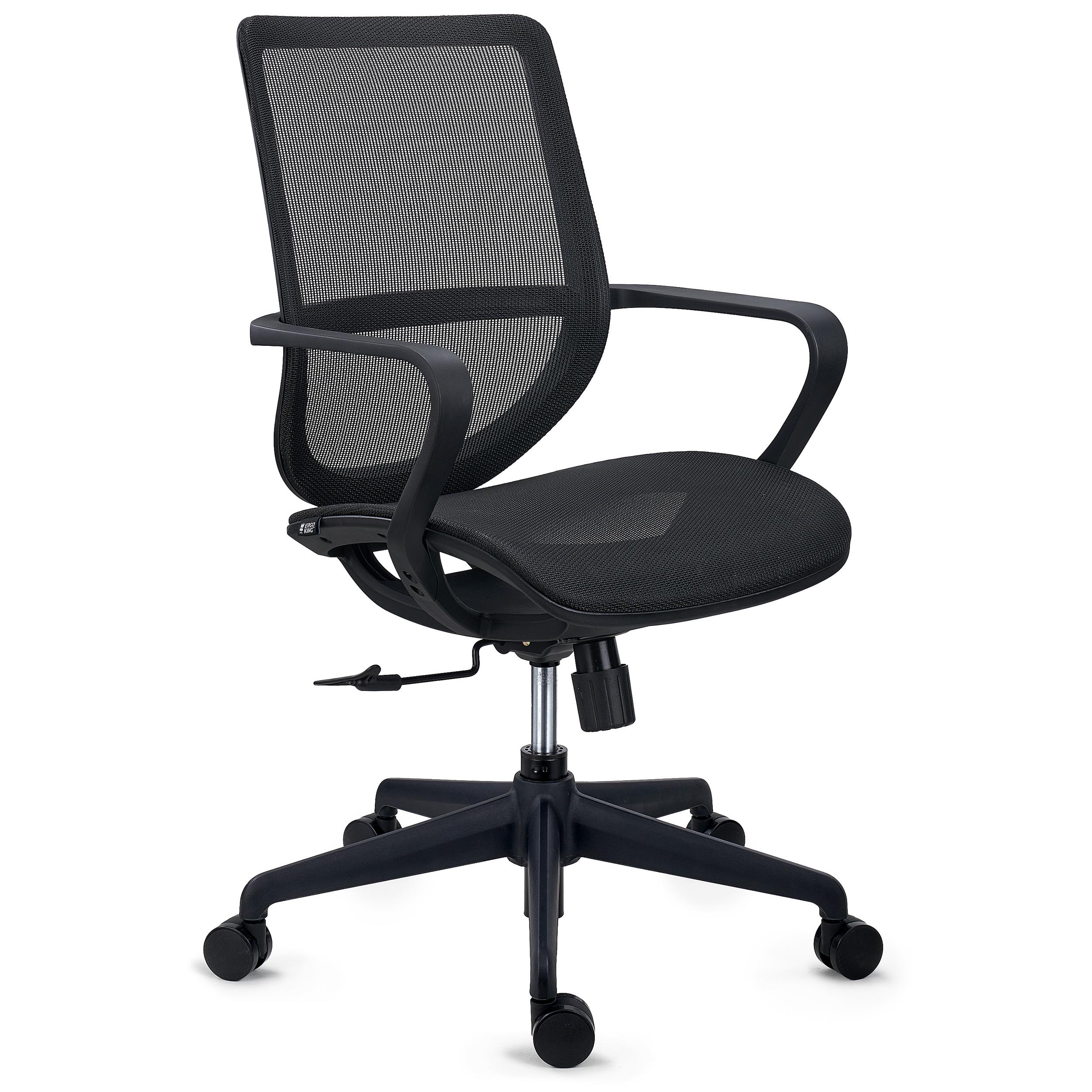 Sedia Ufficio Ergonomica In Rete Ella Rhae - Nera Con Poggiatesta E Braccioli Regolabili