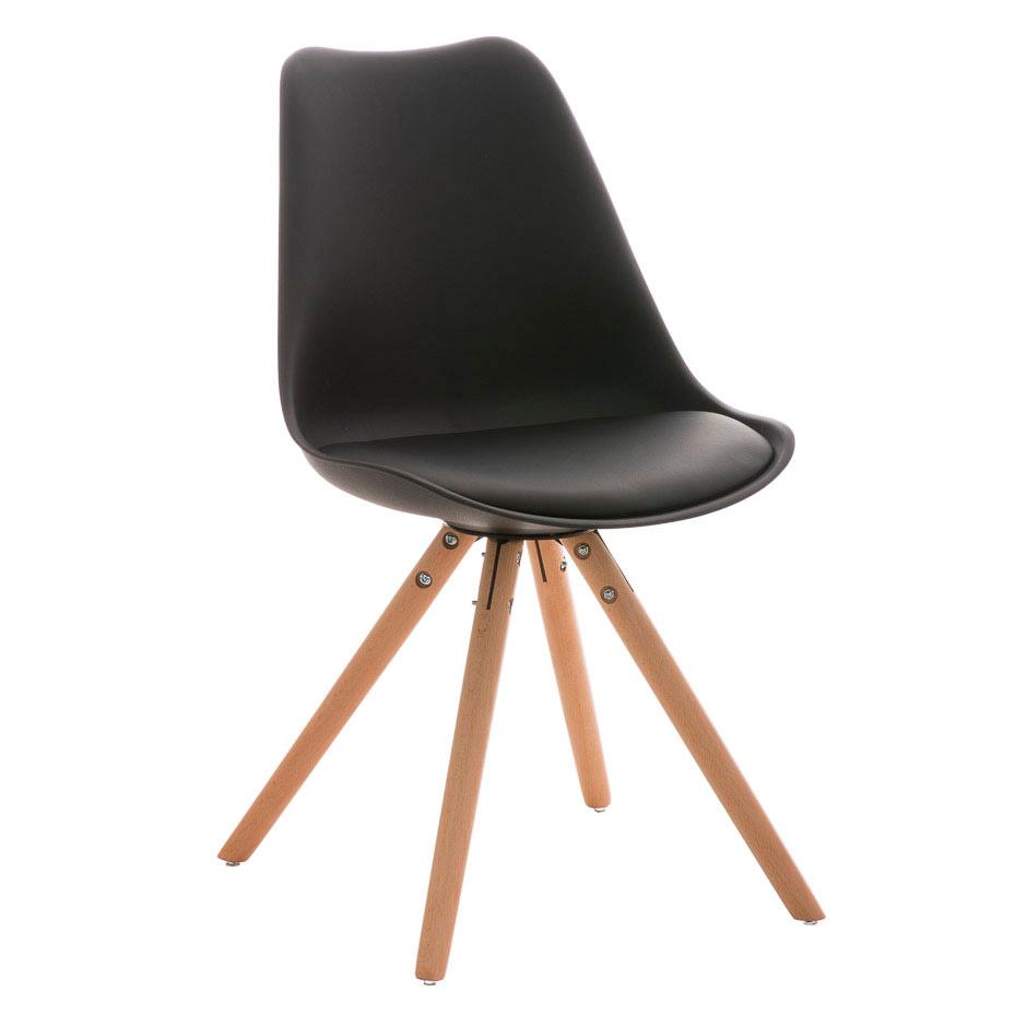 Sedia per ospiti o studio alma, modello di design con gambe in legno ... Sedia di design