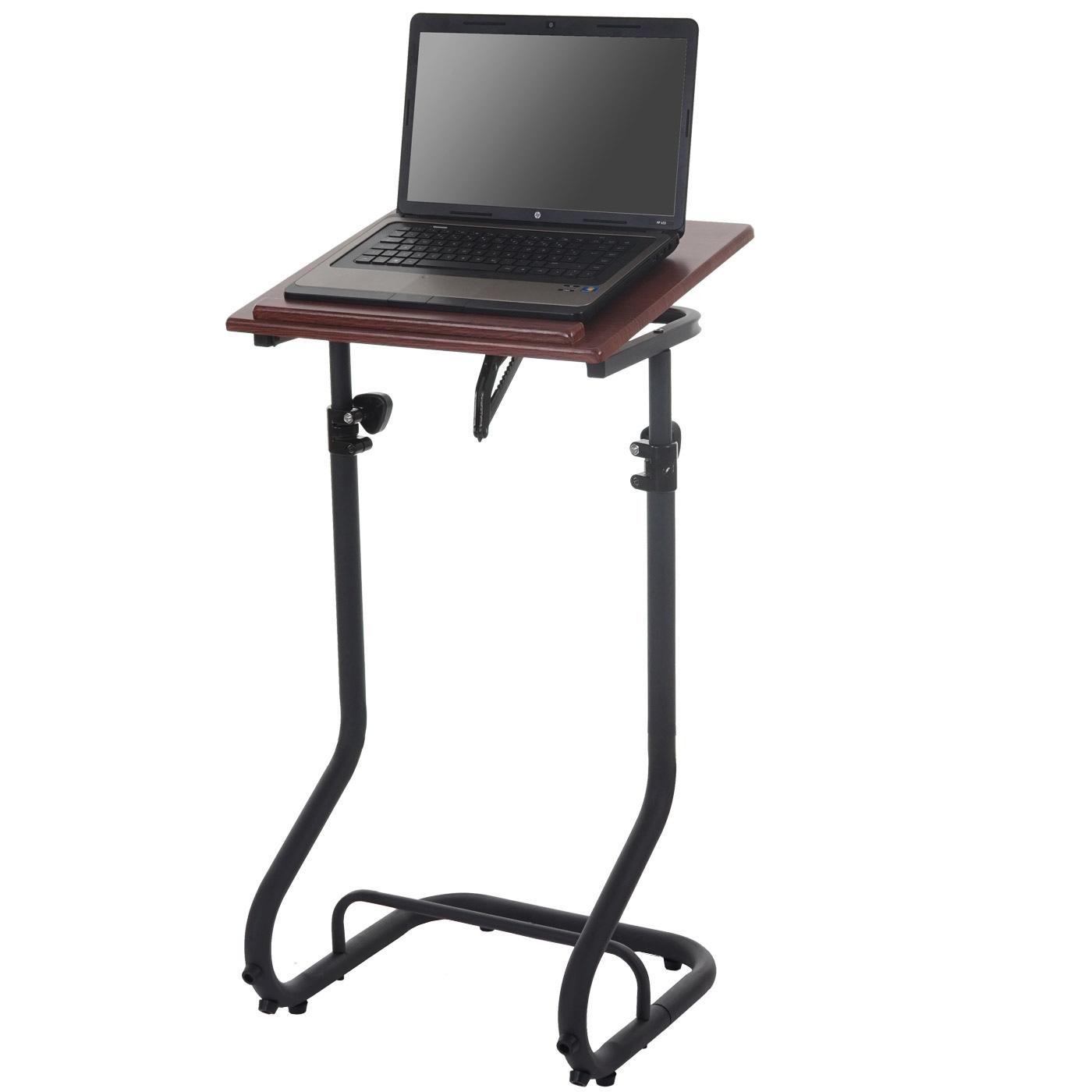 Tavolino / Leggio per Computer Portatile STAND PRO, Altezza regolabile, Ripiano in Legno color Noce