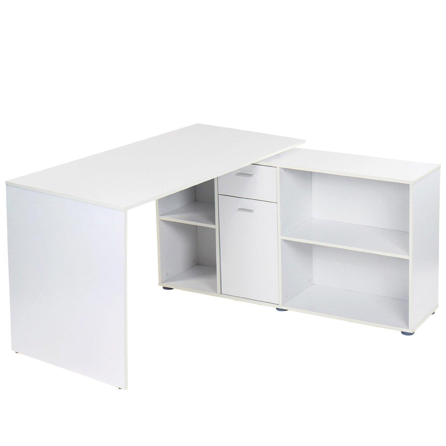Scrivania per ufficio fuji, piano estraibile, vani portatutto ... Cassetto con piano estraibile