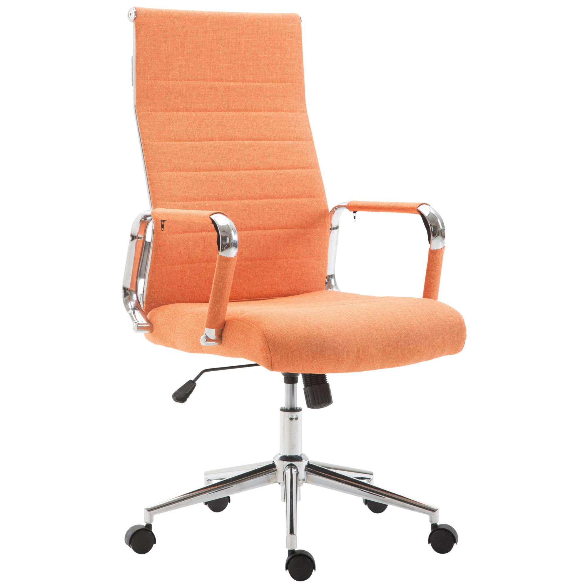 Sedia da Ufficio KOLMU TESSUTO, Design Accattivante, Struttura in Metallo, in Arancione