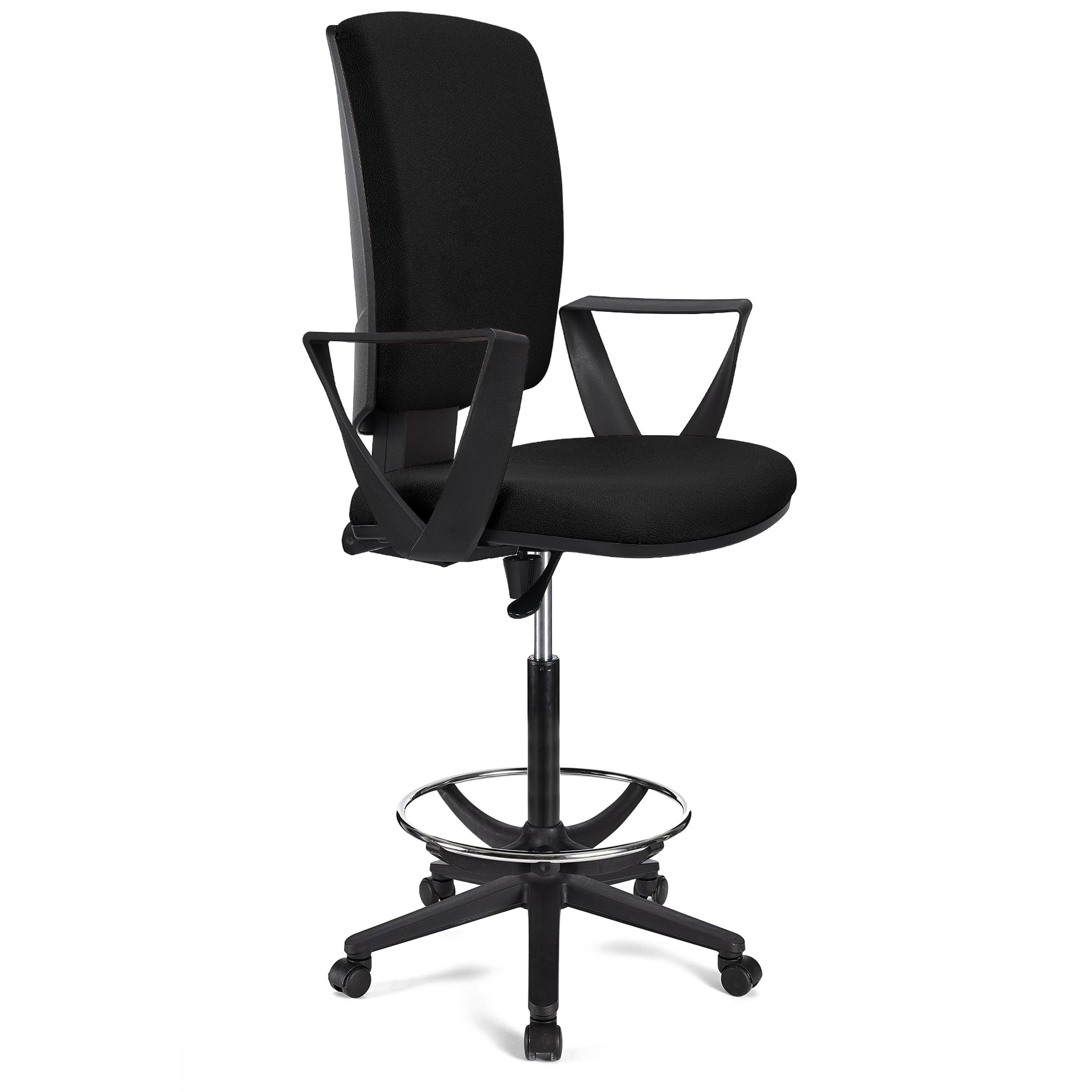 Sedia Da Lavoro Bouclé Nero Boss Office - Inclinazione Regolabile E Girevole, Portata 125 Kg