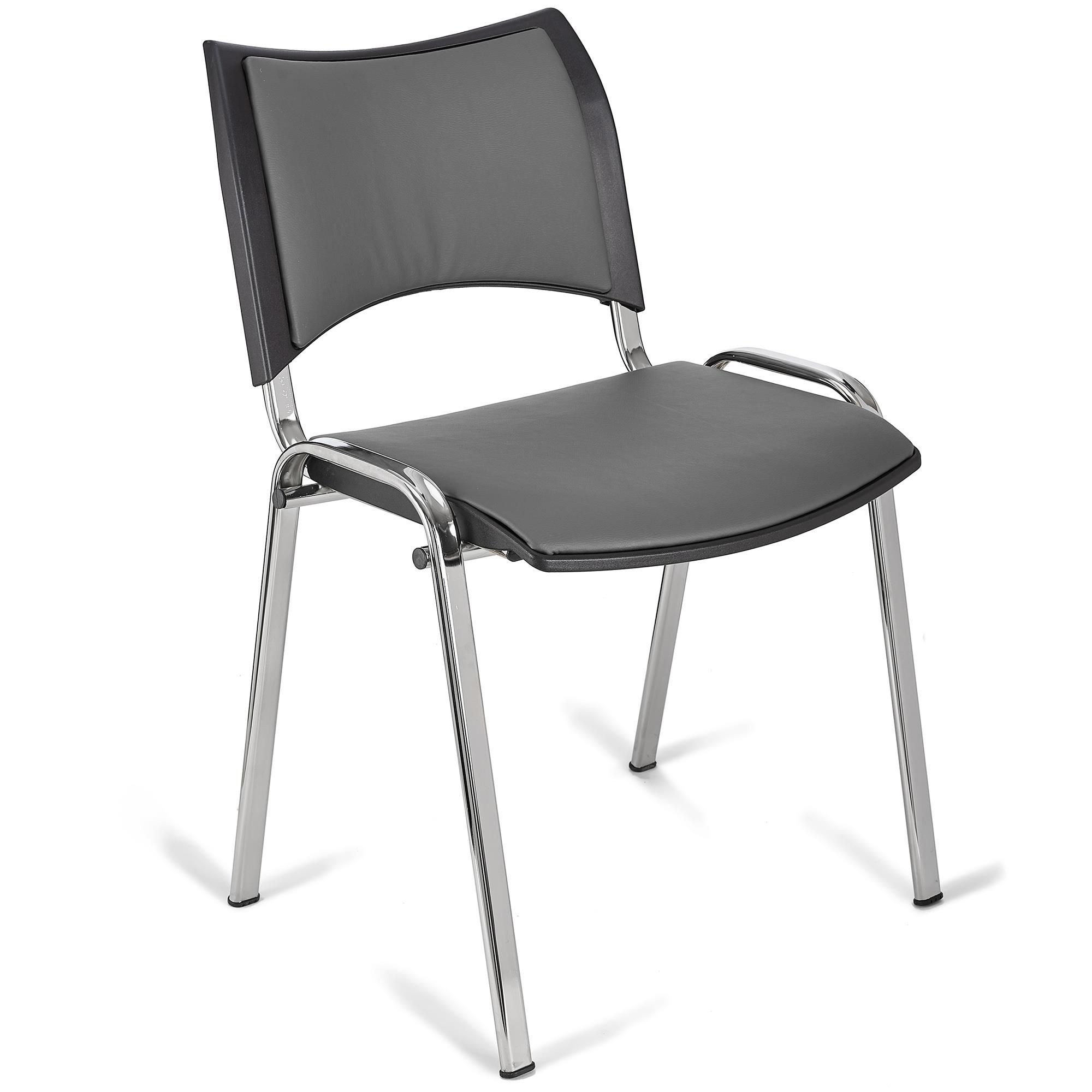 Flash Furniture Sedia In Tessuto Nero Impilabile Con Braccioli E Imbottitura – Per Ufficio, Reception, Sala D'Attesa, 60x59x84 Cm