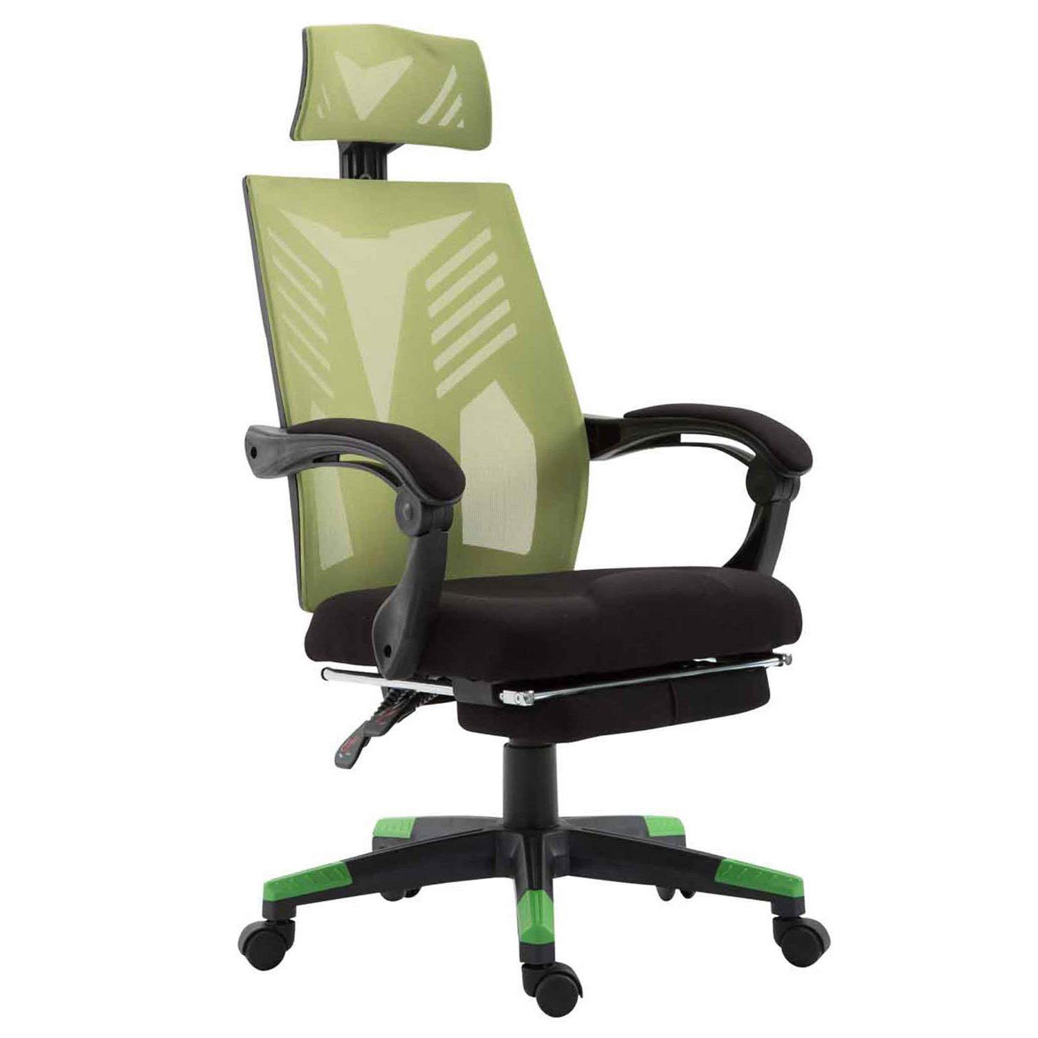 Sedia Gaming TURBO TESSUTO con poggiapiedi, ampia reclinazione, con