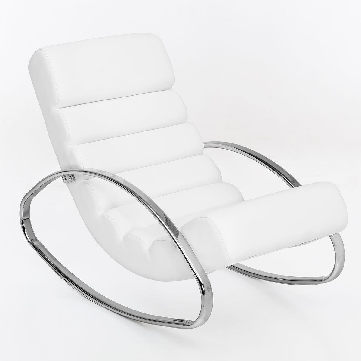 Chaise long MARILYN, Design Moderno ed Elegante, in Pelle, Bianco