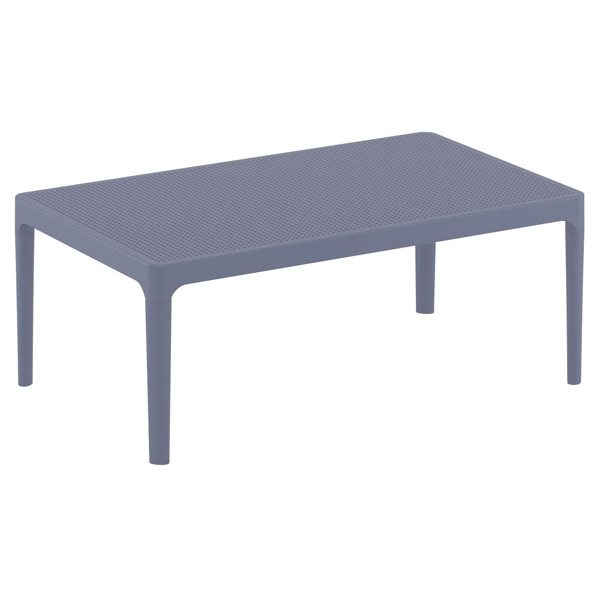 Tavolino EOLO 100x60x40cm, Per interno e Esterno, Polipropilene Grigio