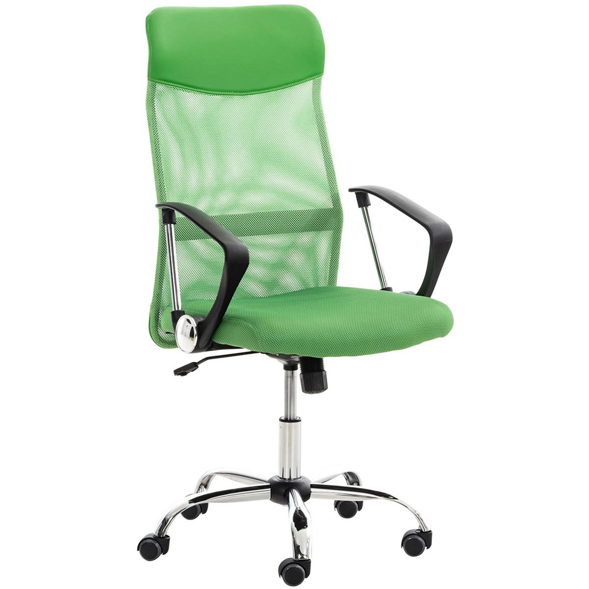 Sedia Ufficio ASPEN, Rete traspirante e sedile imbottito, Colore Verde