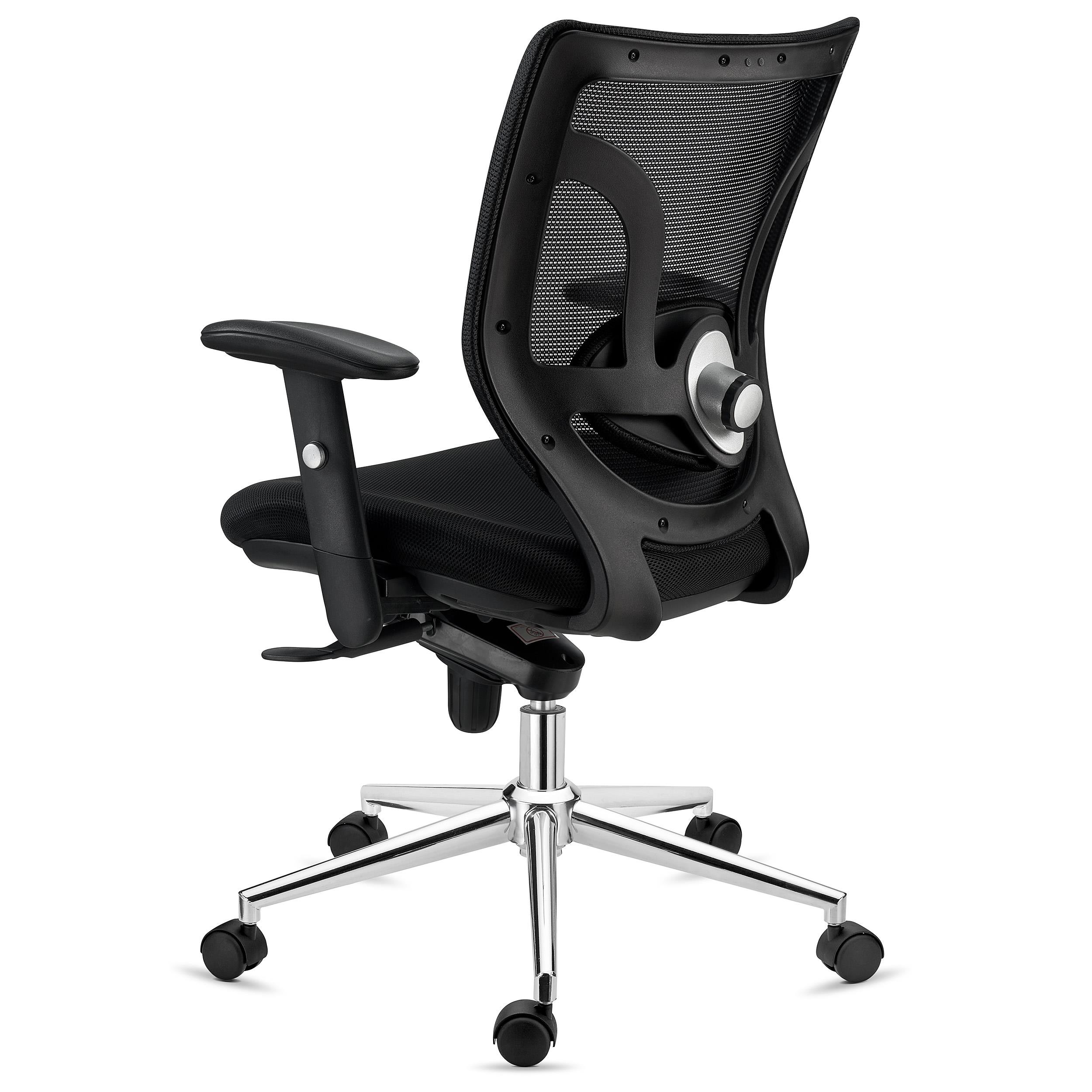 BOLISS Sedia Da Ufficio Ergonomica Con Braccioli Regolabili, Supporto Lombare, Schienale In Rete Traspirante, Portata 181 Kg, Colore Nero