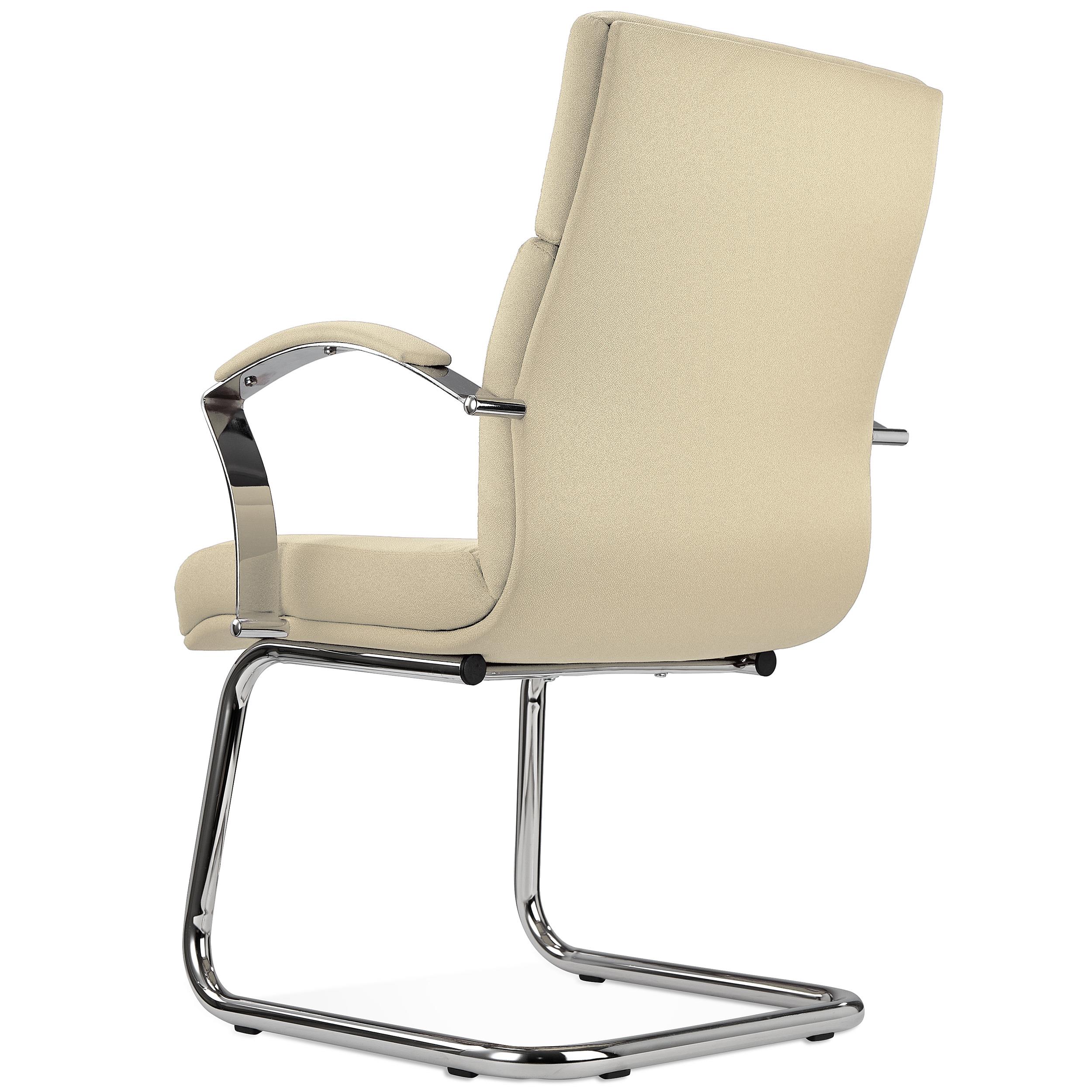 Sedia Da Ufficio TUKAKA Ergonomica, Grande E Alta, In Acciaio Inox, Con Poggiapiedi, Reclinabile 135°, Tessuto Ciniglia Beige