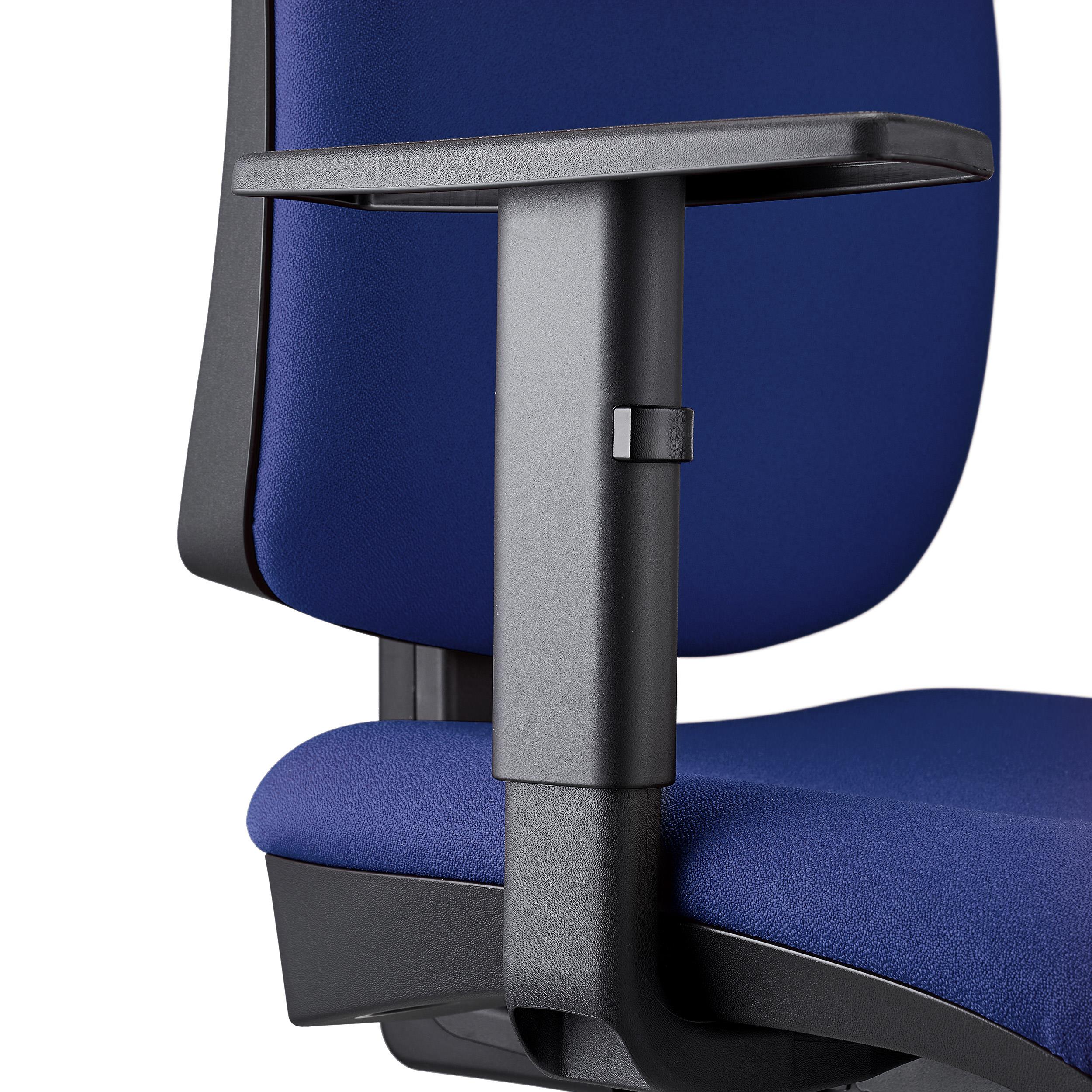 Poltrona Ergonomica Galizia – Sedia Dattilo Con Meccanismo Syncro, Braccioli Regolabili, Tessuto Nero E Schienale In Rete Nera, Prodotto Certificato