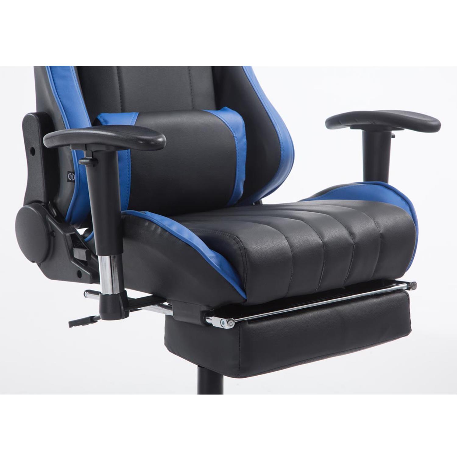Sedia da ufficio professionale Blu Gaming Racer, Sedia con braccioli,  supporto e cuscino lombare