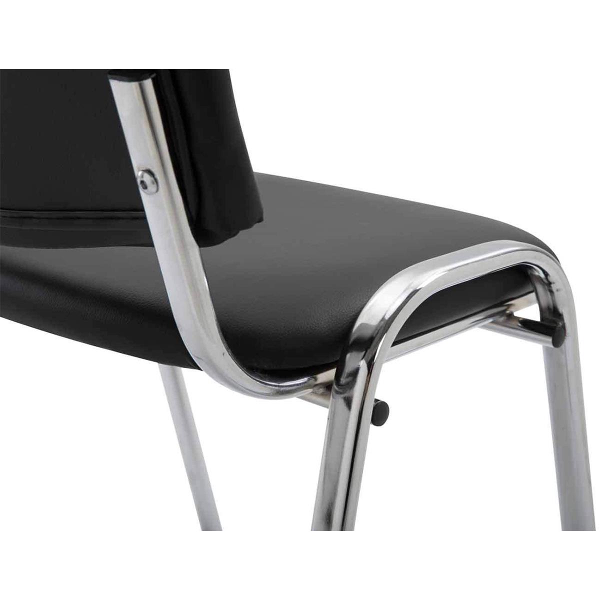 DUMOS Sedia Da Ufficio Girevole Senza Ruote - Design Moderno Con Gambe Incrociate, Imbottitura Alta, Pelle PU, Altezza Regolabile
