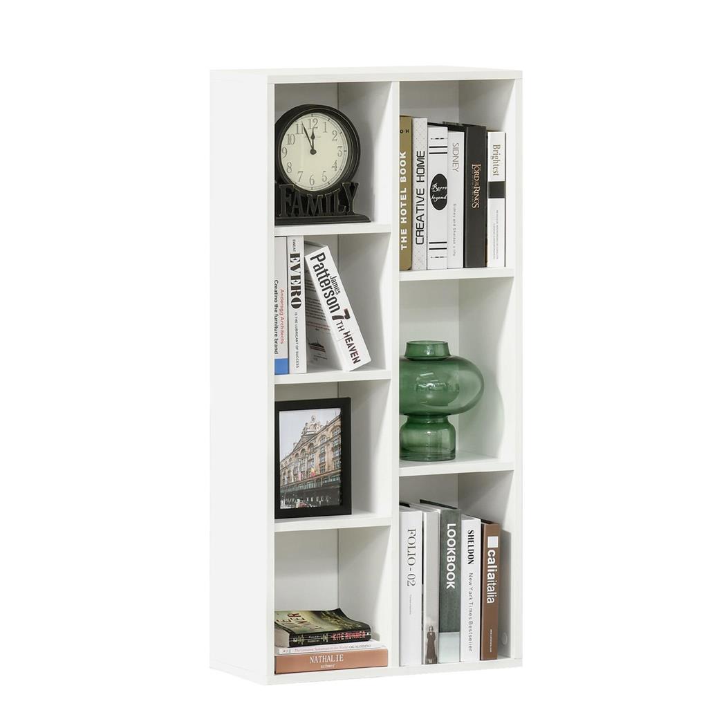Libreria DONTOM, Moderna e Funzionale, Design Compatto, 106x50x24 cm, Legno Bianco