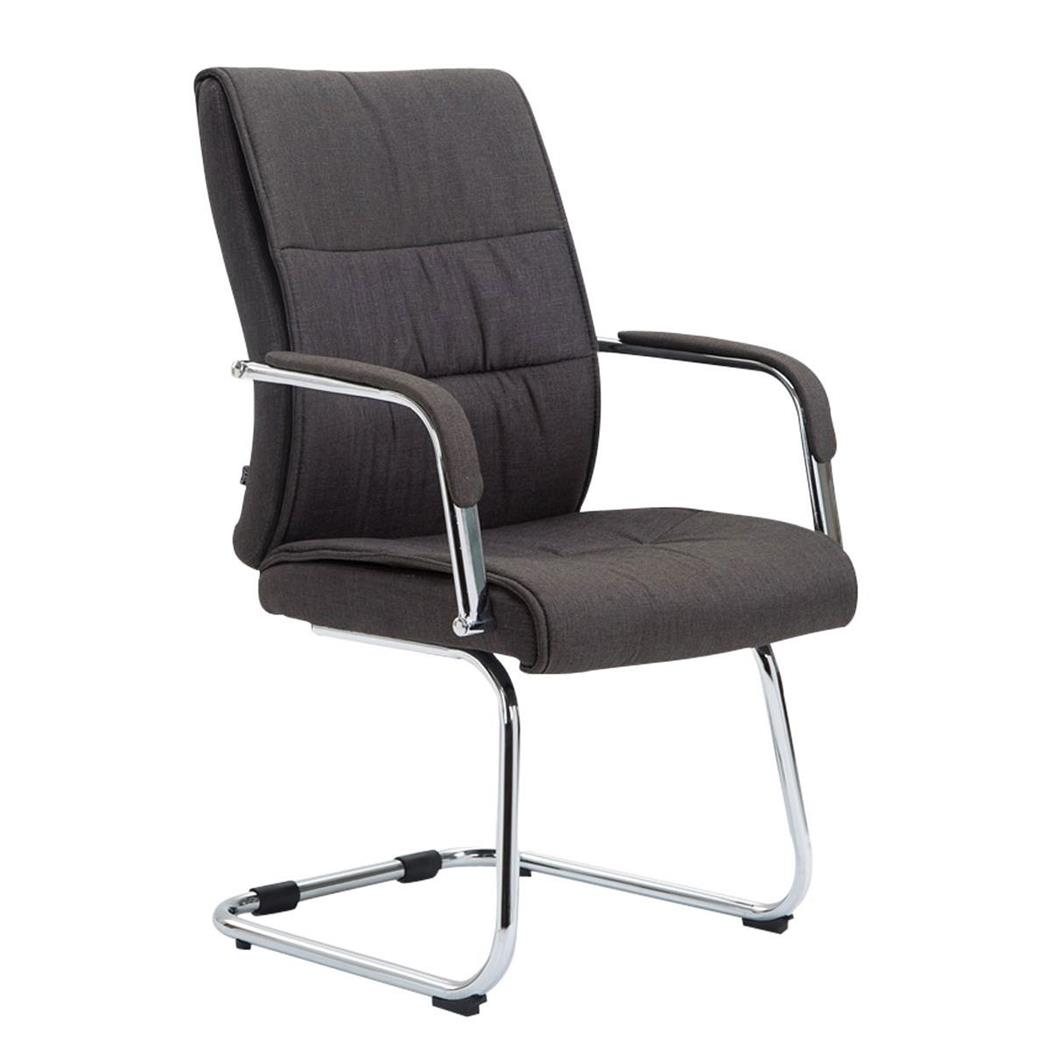 DEMO# Sedia per Conferenza HIBERT TESSUTO, Schienale Oscillante, Comoda Imbottitura, in Grigio Scuro