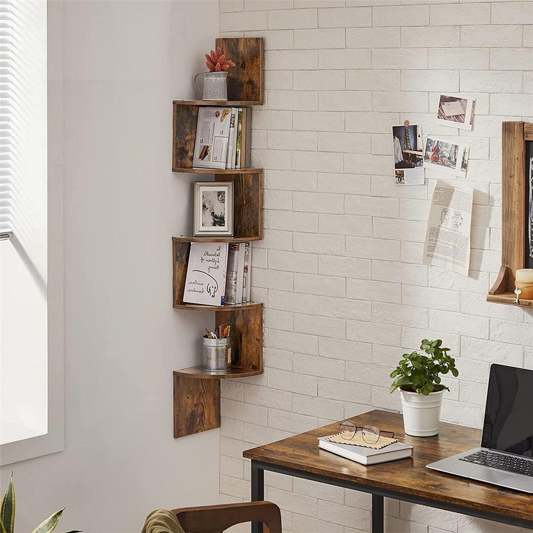 Libreria a Parete LINSDAY, 20x20x127,5 cm, In Legno colore Faggio