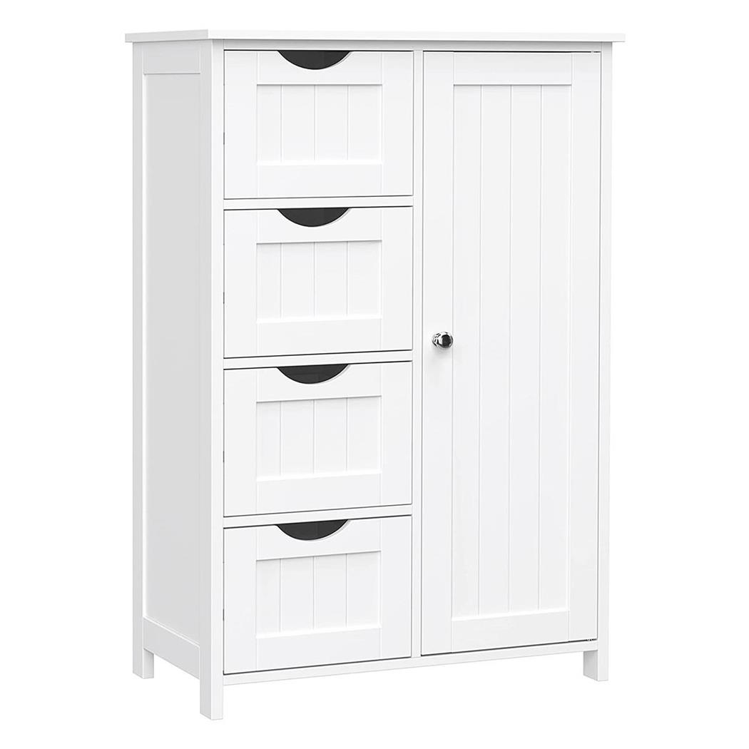 Mobiletto LULU, Stile Rustico, 55x30x81cm, in Legno Bianco