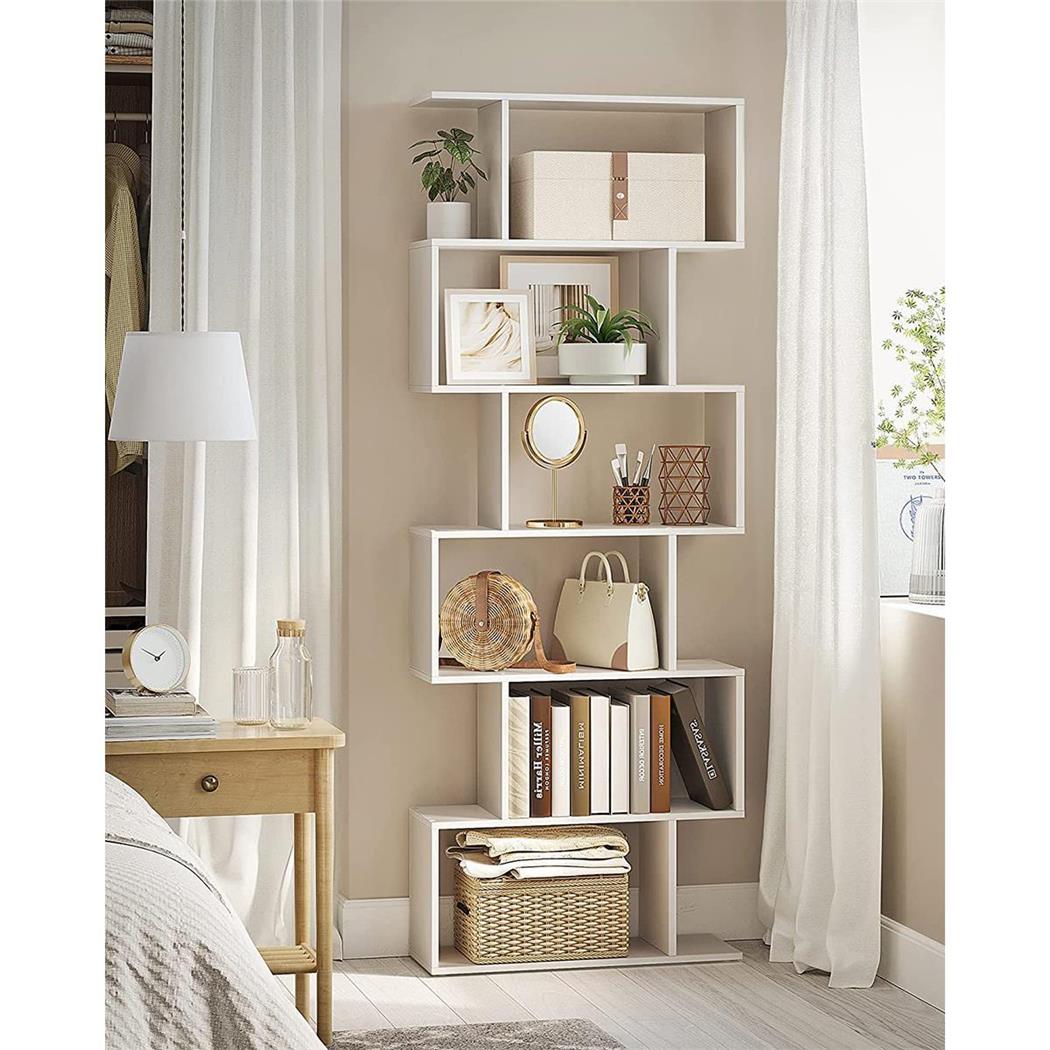 Libreria POKER, Stile Moderno, 70x24x190,5cm, in Legno Colore Bianco