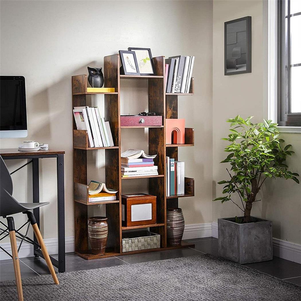 Libreria FLYN, Stile Moderno, 86x25x140cm, in Legno Colore Faggio