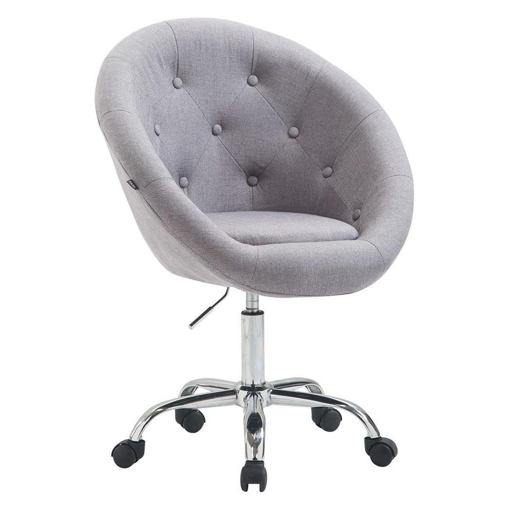 Sedia di design IVONNE, Spessa imbottitura, Struttura in metallo, in Tessuto Grigio