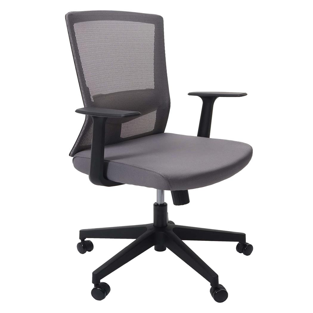Sedia Ergonomica WONDER, Supporto Lombare Regolabile, Tessuto e Rete, Grigio
