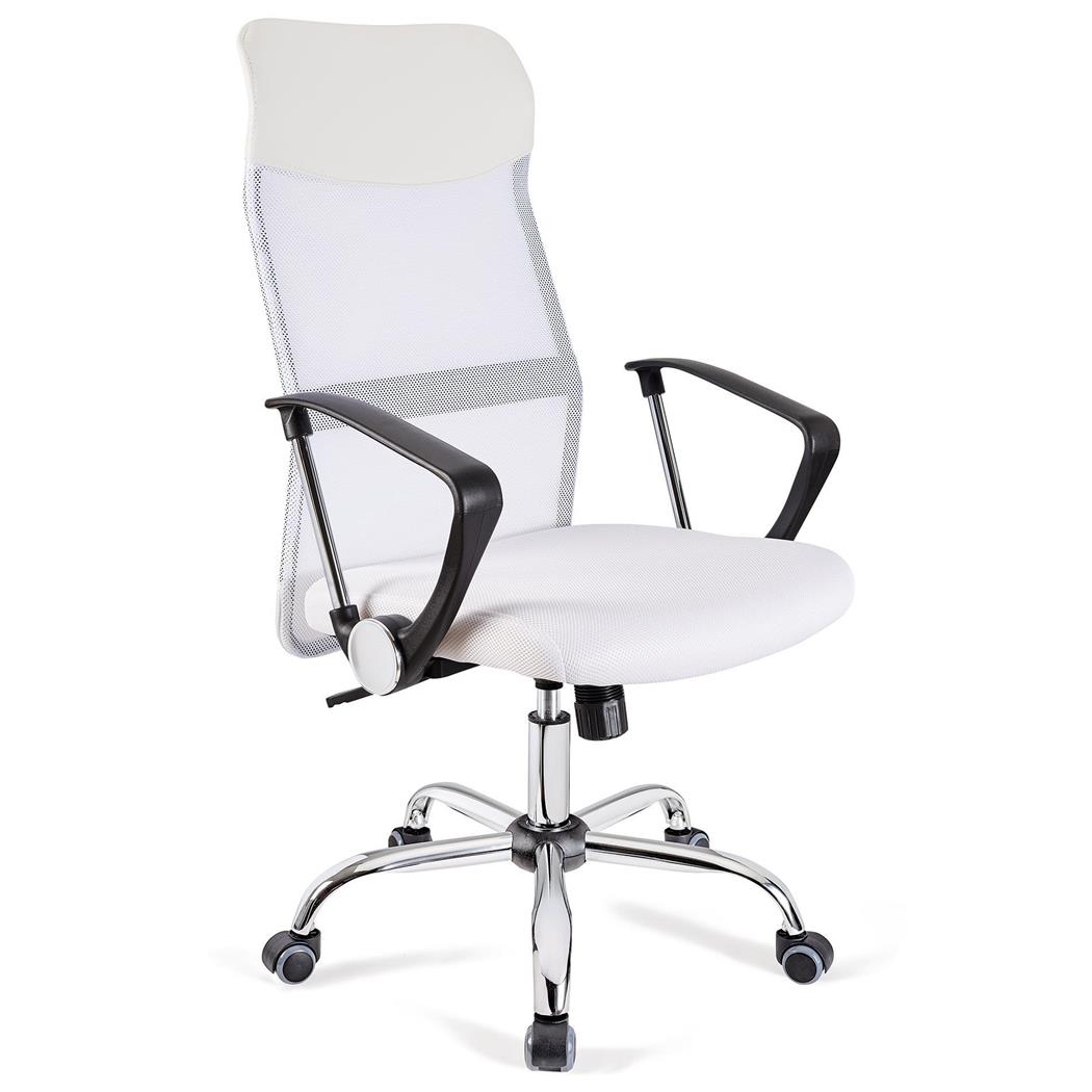 DEMO# Sedia Ufficio ASPEN, Rete traspirante e sedile imbottito, Prezzo incredibile, in Bianco
