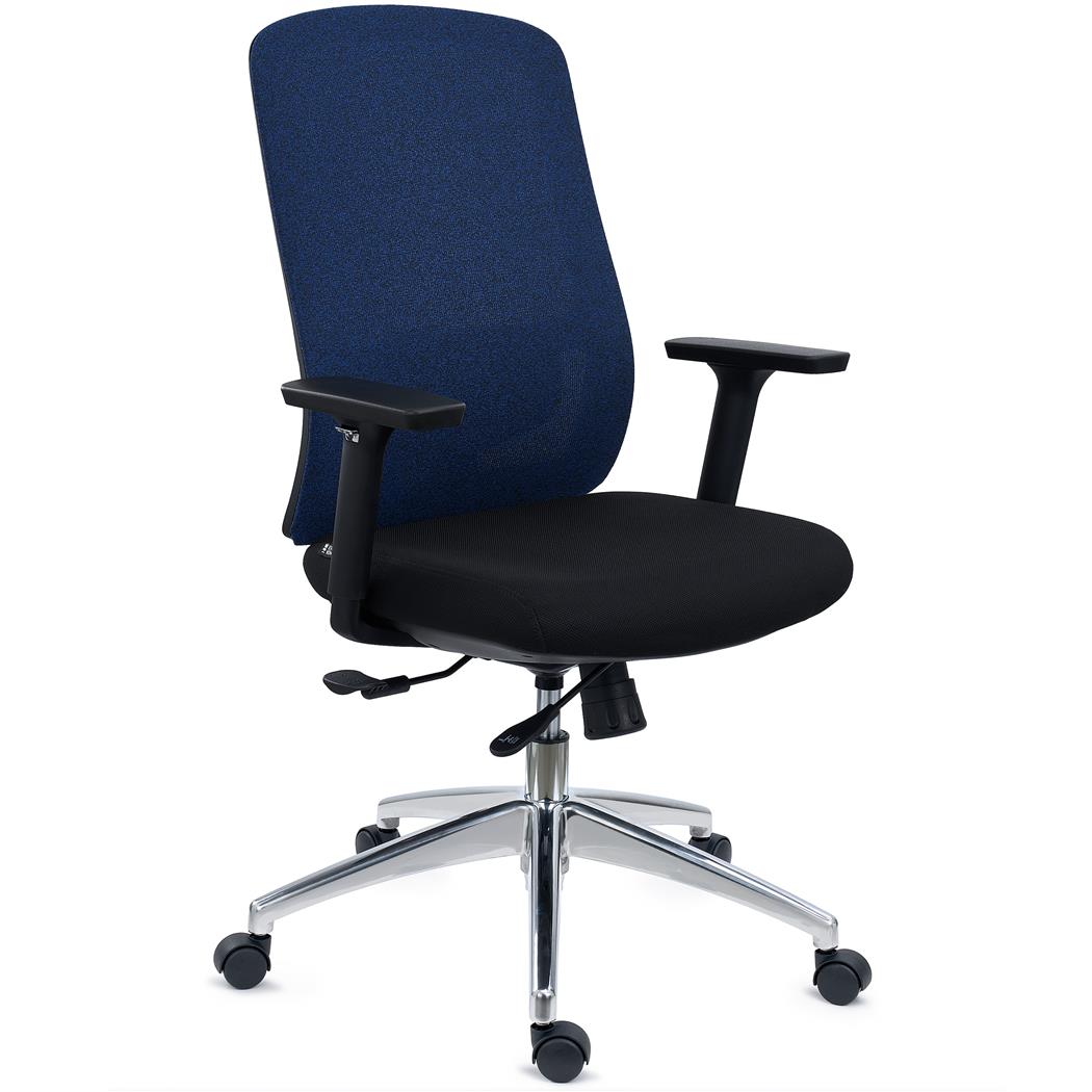 Sedia Per Ufficio ASTRA, Design Elegante, Ottima Ergonomia, in Tessuto Blu