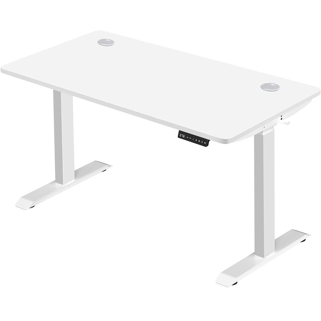 Scrivania MAKALI, 120x60cm, Regolabile in Altezza, Moderna e Pratica, Bianco