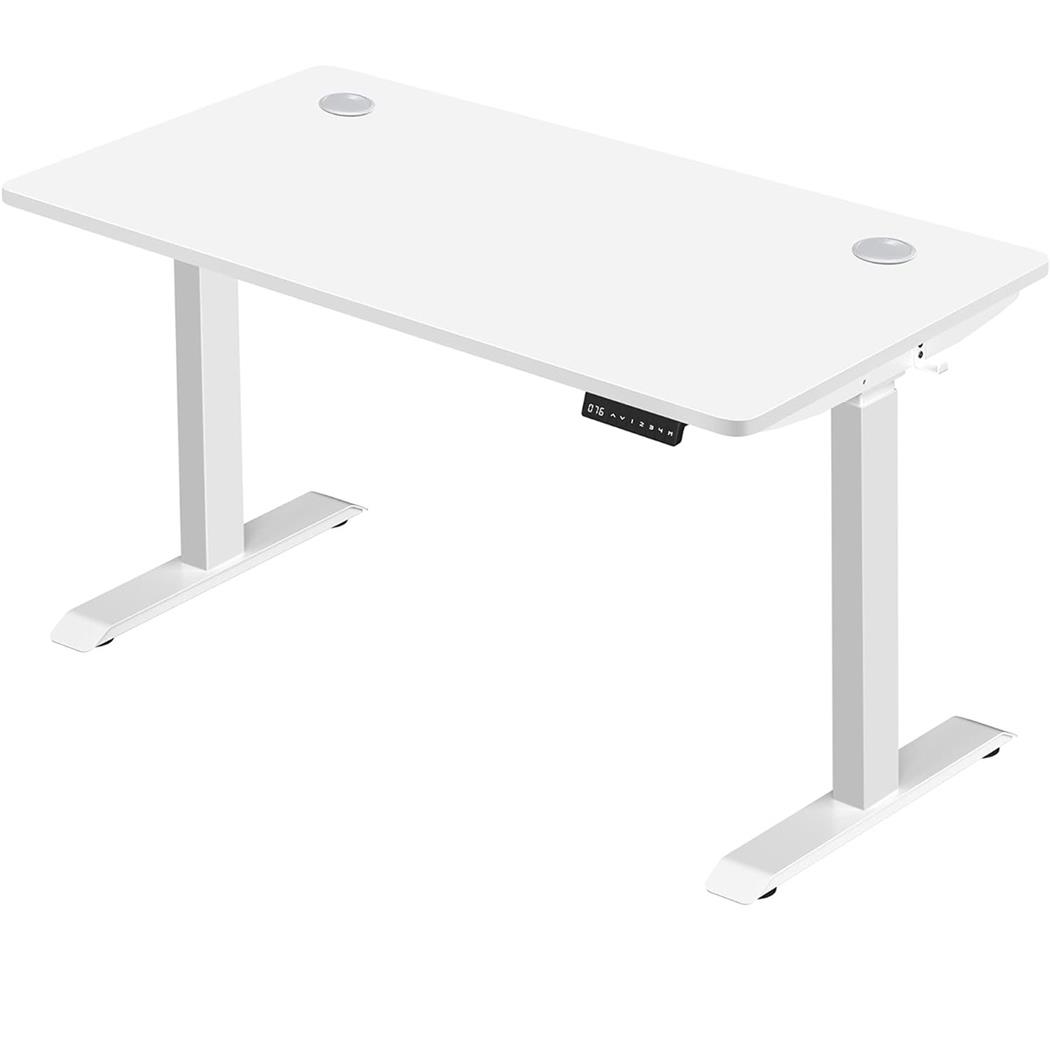 Scrivania MAKALI, 140x70cm, Regolabile in Altezza, Moderna e Pratica, Bianco