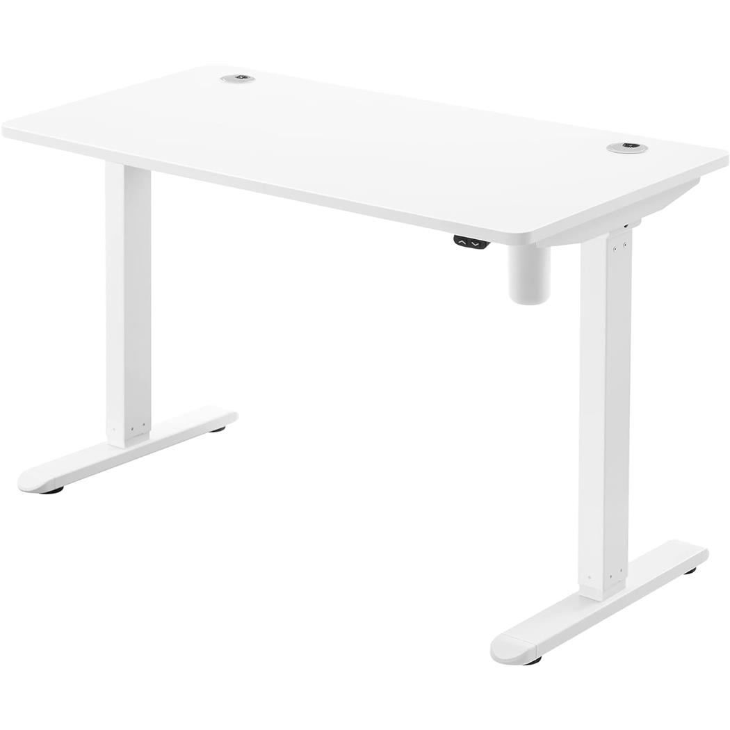 Scrivania per PC MONTBLANC, 120x60cm, Regolabile in Altezza Elettronicamente, Bianco