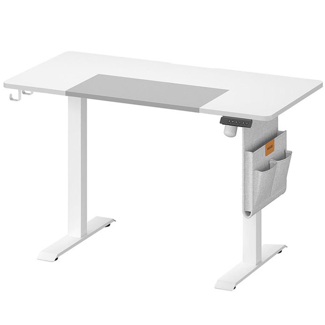 Scrivania SOLOMON, 120x60cm, Regolabile in Altezza, Raffinata, Bianco