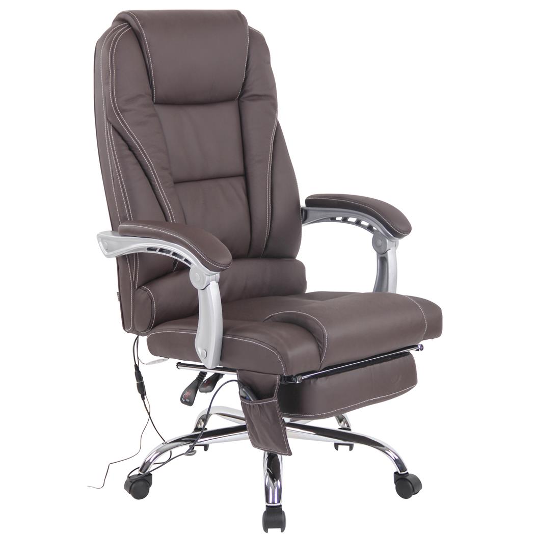 Poltrona da ufficio COMODITY MASSAGE, Massaggiante, in Vera Pelle, Marrone
