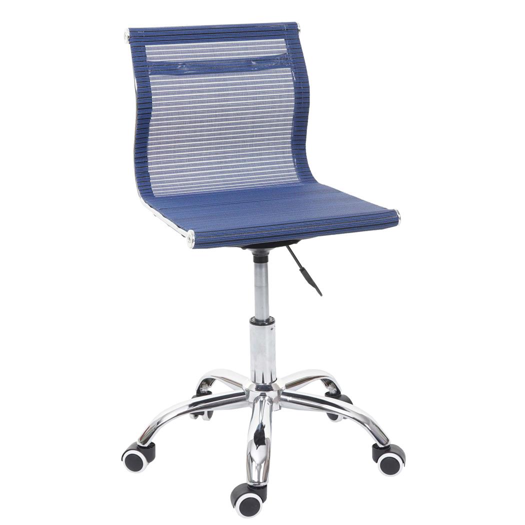 Sedia Per Ufficio TELGA, Struttura in Metallo, Design Moderno, Rete e Tessuto, Blu