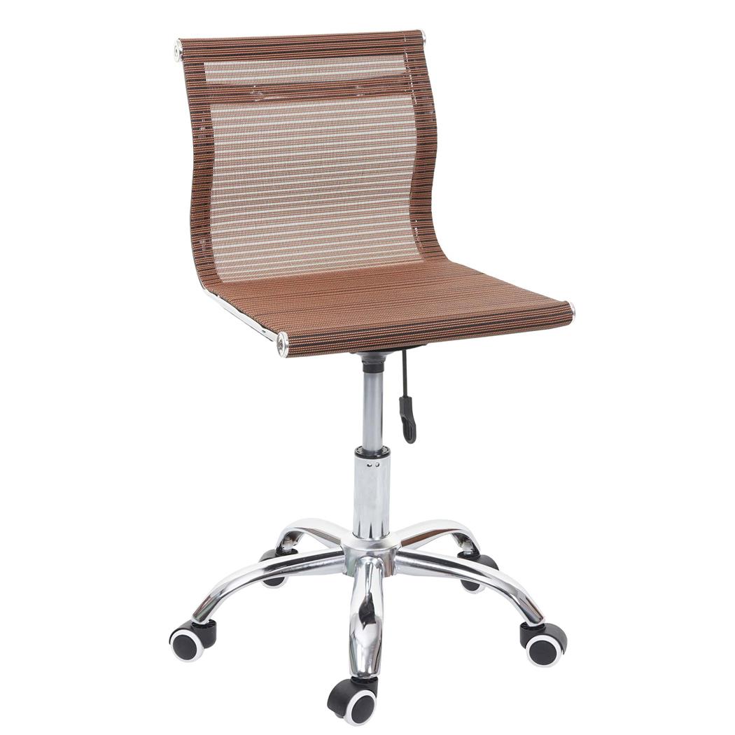 Sedia Per Ufficio TELGA, Struttura in Metallo, Design Moderno, Rete e Tessuto, Marrone