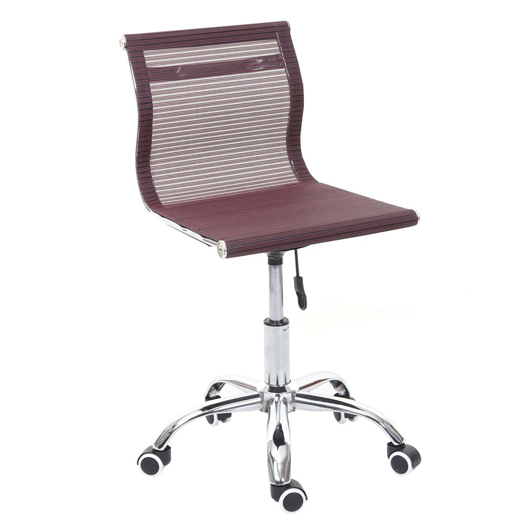 Sedia Per Ufficio TELGA, Struttura in Metallo, Design Moderno, Rete e Tessuto, Rosso
