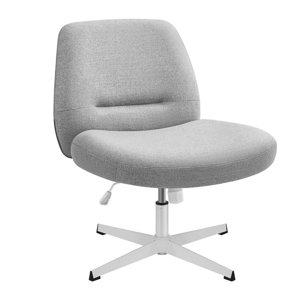 Poltroncina COMFY, Girevole, Regolabile in Altezza, Comoda Imbottitura, Tessuto Grigio