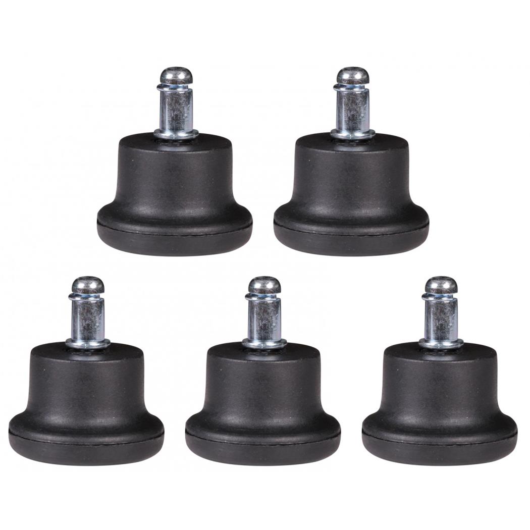 Kit da 5x Piedini per Sedie da Ufficio, Perno 11mm, Antiscivolo e di Qualità
