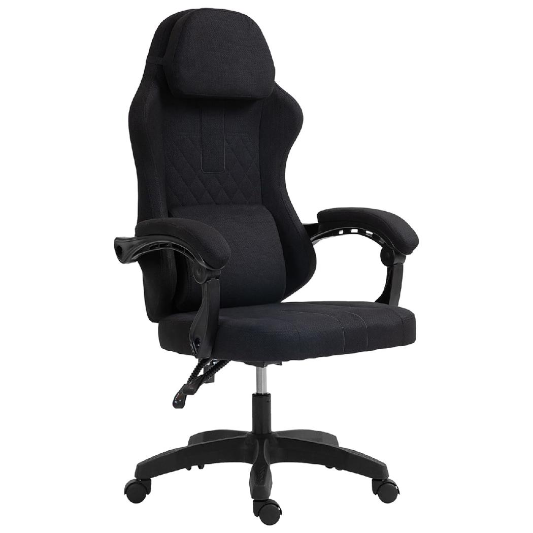 Sedia Gaming VENOM, Con Imbottitura Lombare, in Tessuto Nero