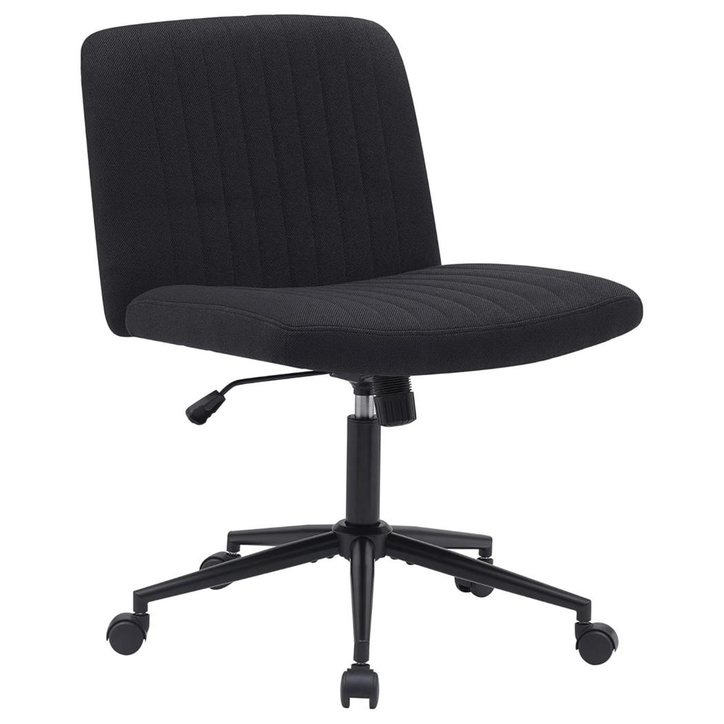 Sedia Per Ufficio SONNY, Design Moderno, Imbottita, In Tessuto Nero