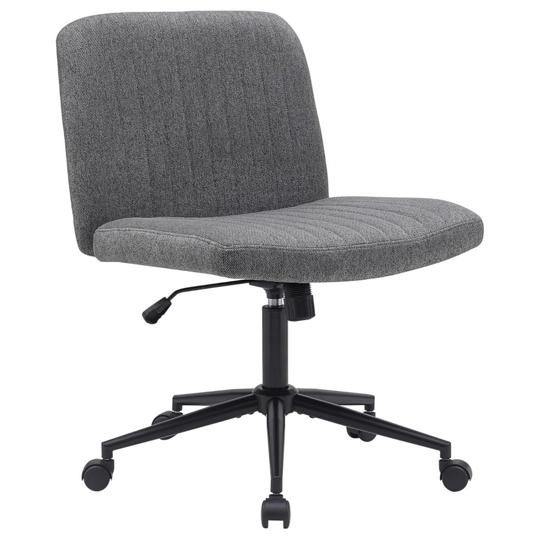 Sedia Per Ufficio SONNY, Design Moderno, Imbottita, In Tessuto Grigio Scuro
