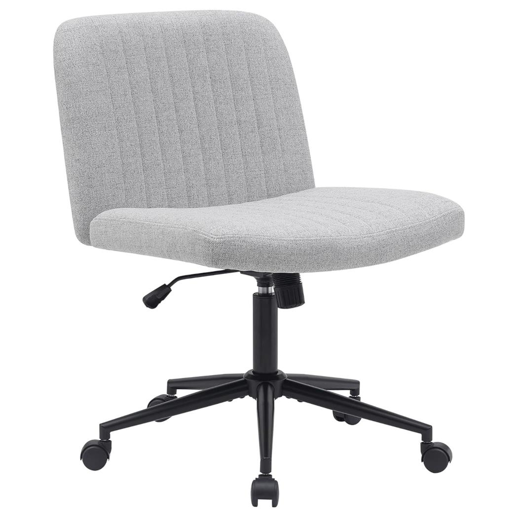 Sedia Per Ufficio SONNY, Design Moderno, Imbottita, In Tessuto Grigio