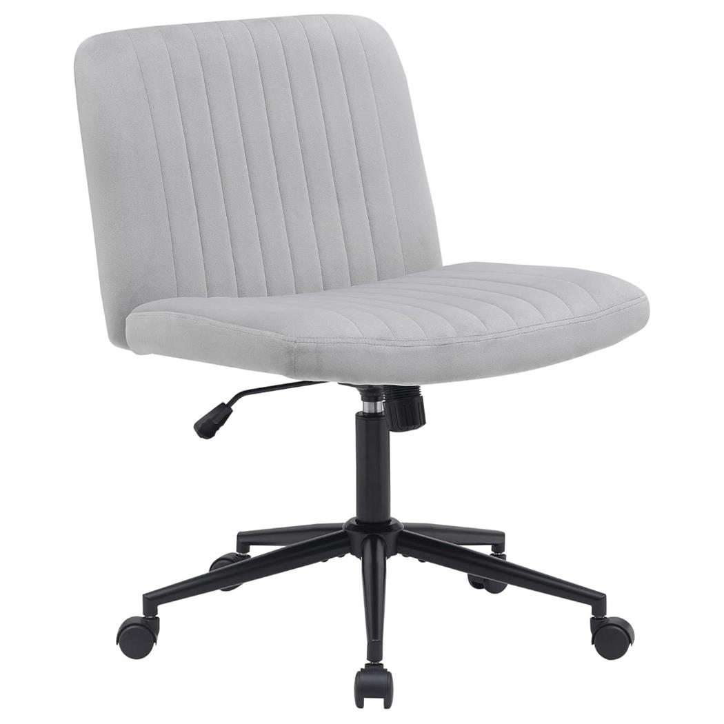 Sedia Per Ufficio SONNY, Design Moderno, Imbottita, In Velluto Grigio