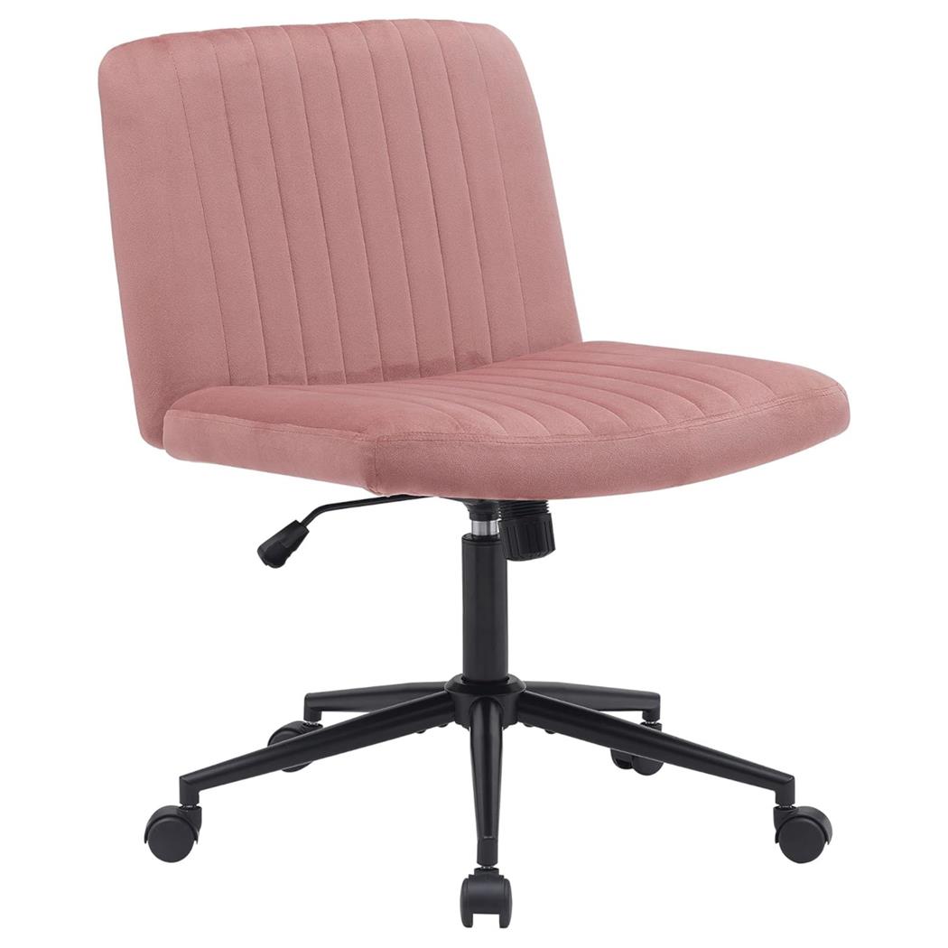 Sedia Per Ufficio SONNY, Design Moderno, Imbottita, In Velluto Rosa