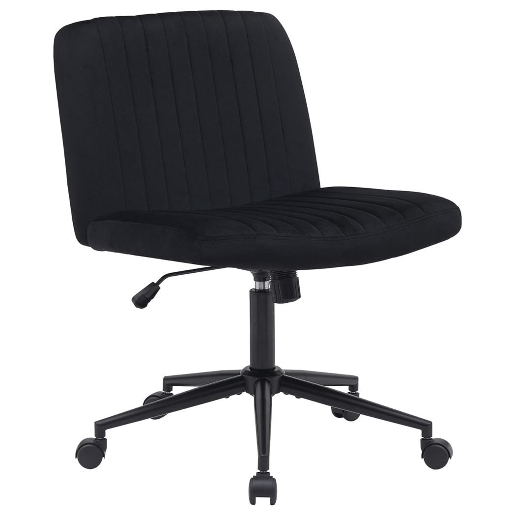 Sedia Per Ufficio SONNY, Design Moderno, Imbottita, In Velluto Nero