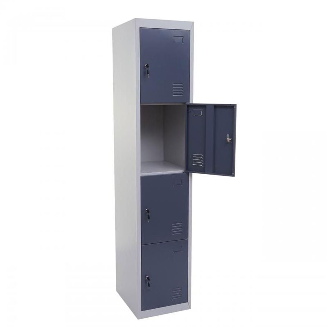 Armadietto casellario HILDUR, cm 180x38x45, in Acciaio, Grigio Scuro