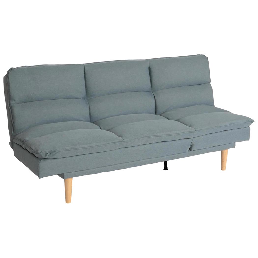 Divano 3 posti MENDIX, Trasformabile in Letto, Pratico e Versatile, in Tessuto Grigio