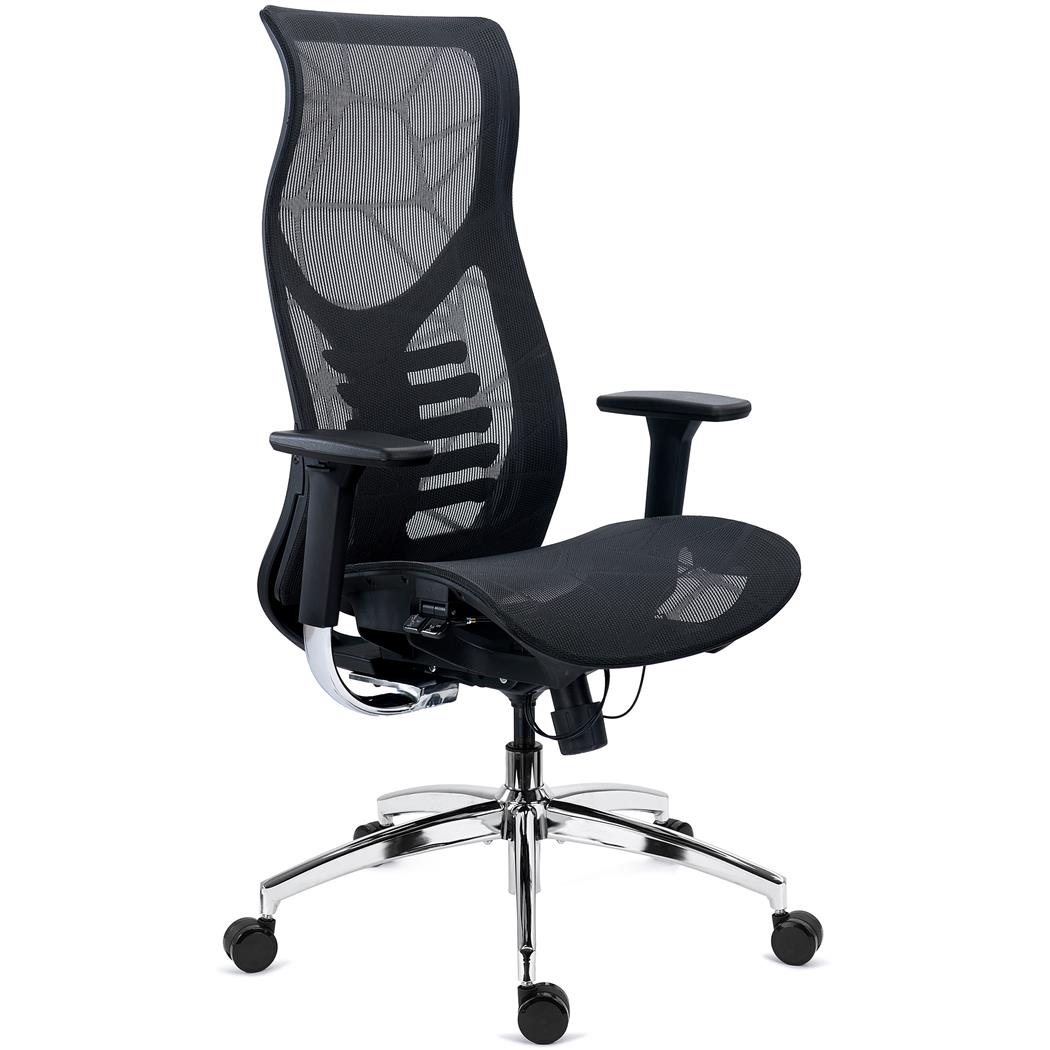 DEMO# Sedia Operativa VICTUS, Design Esclusivo, Ergonomica, Sedile Regolabile in Profondità, Nero 